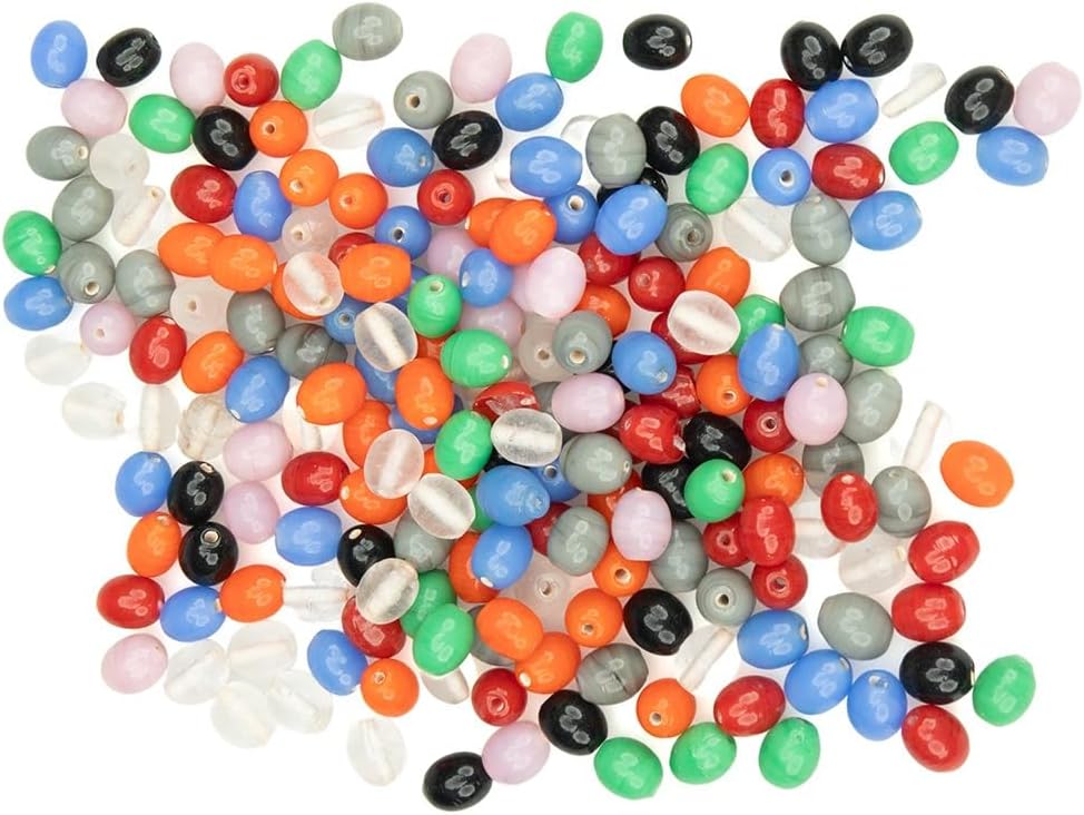 Craft County Bead Mix – Choose from Glass, Resin, & Horn Beads – 1 lb. Bag