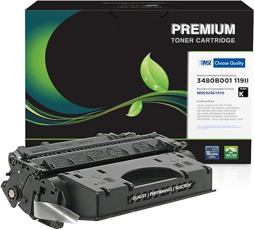 MSE Cartucho de tóner remanufacturado de marca de repuesto para Canon 3480B001 (119II)  Negro