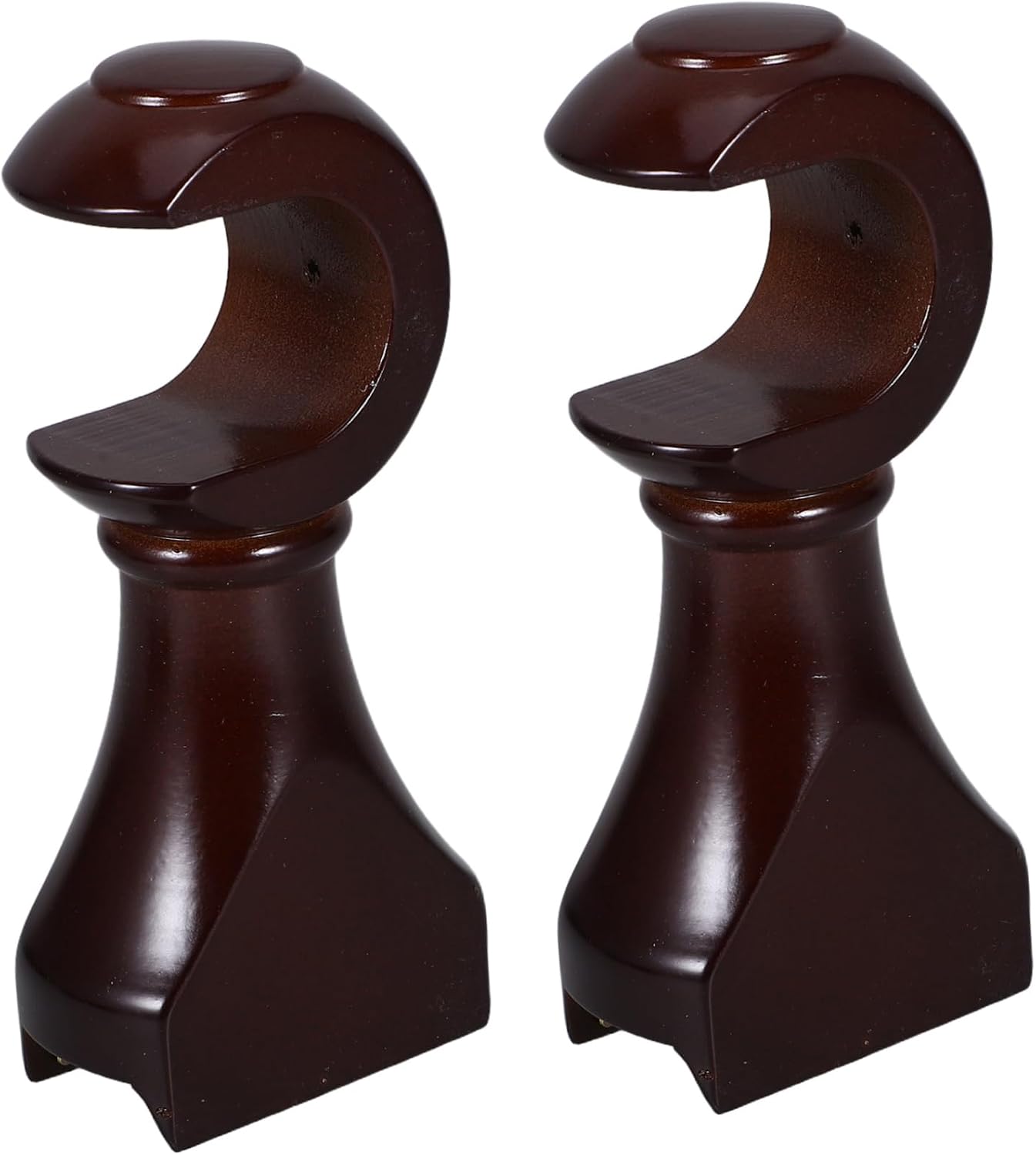2pcs Curtain Pole Brackets Wooden Rod Holders Sturdy for Heavy Drapes Easy Install Hardware Suitable for Kitchen Bedroom Living Room