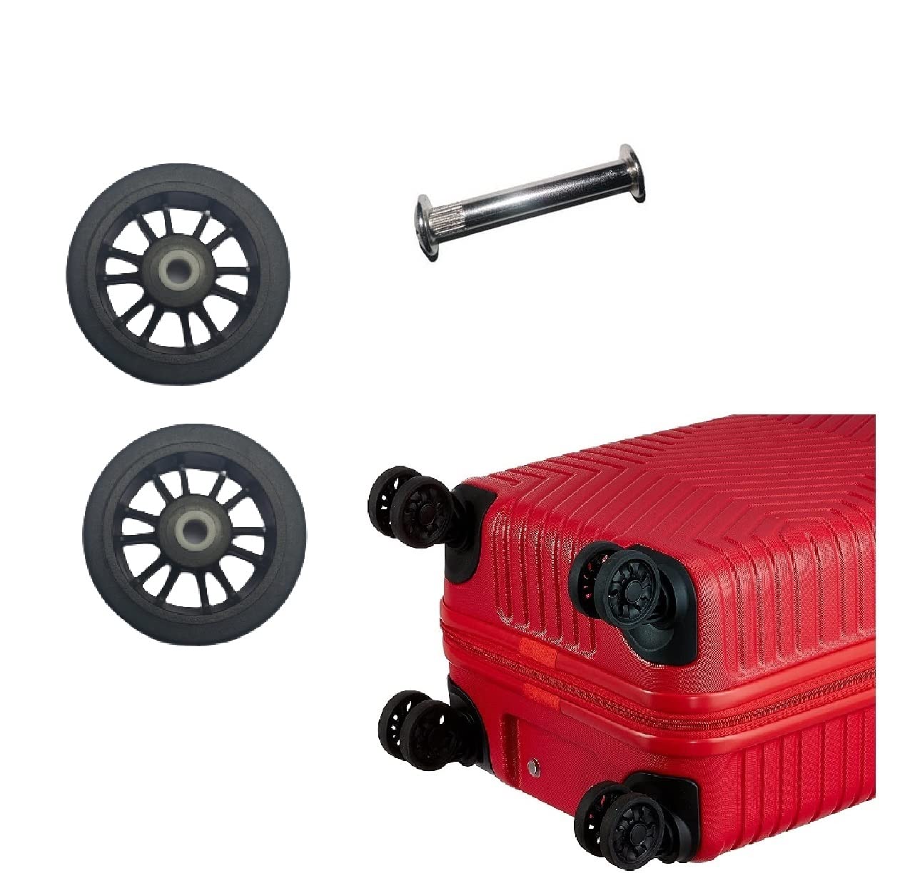 myviradi MyViradiMyViradi Luggage Wheels Only for Replacement and Repair Travel Trolley Bag VIP, Safari, Skybag, Amrican Tourister Suitcases Rubber Wheels Luggage Parts (2 Wheel 1 Set)-picture-18