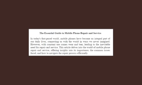 The Essential Guide to Mobile Phone Repair and Service – vue 4