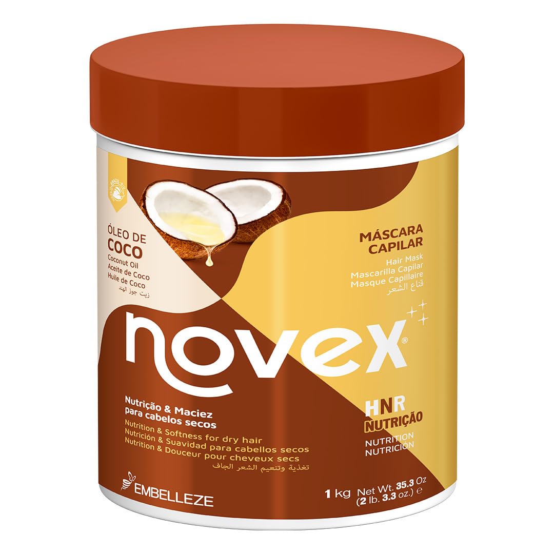 Novex Coconut Oil Deep Conditioning Mask, 35 oz - Infused with Pure 100% Organic Coconut Oil