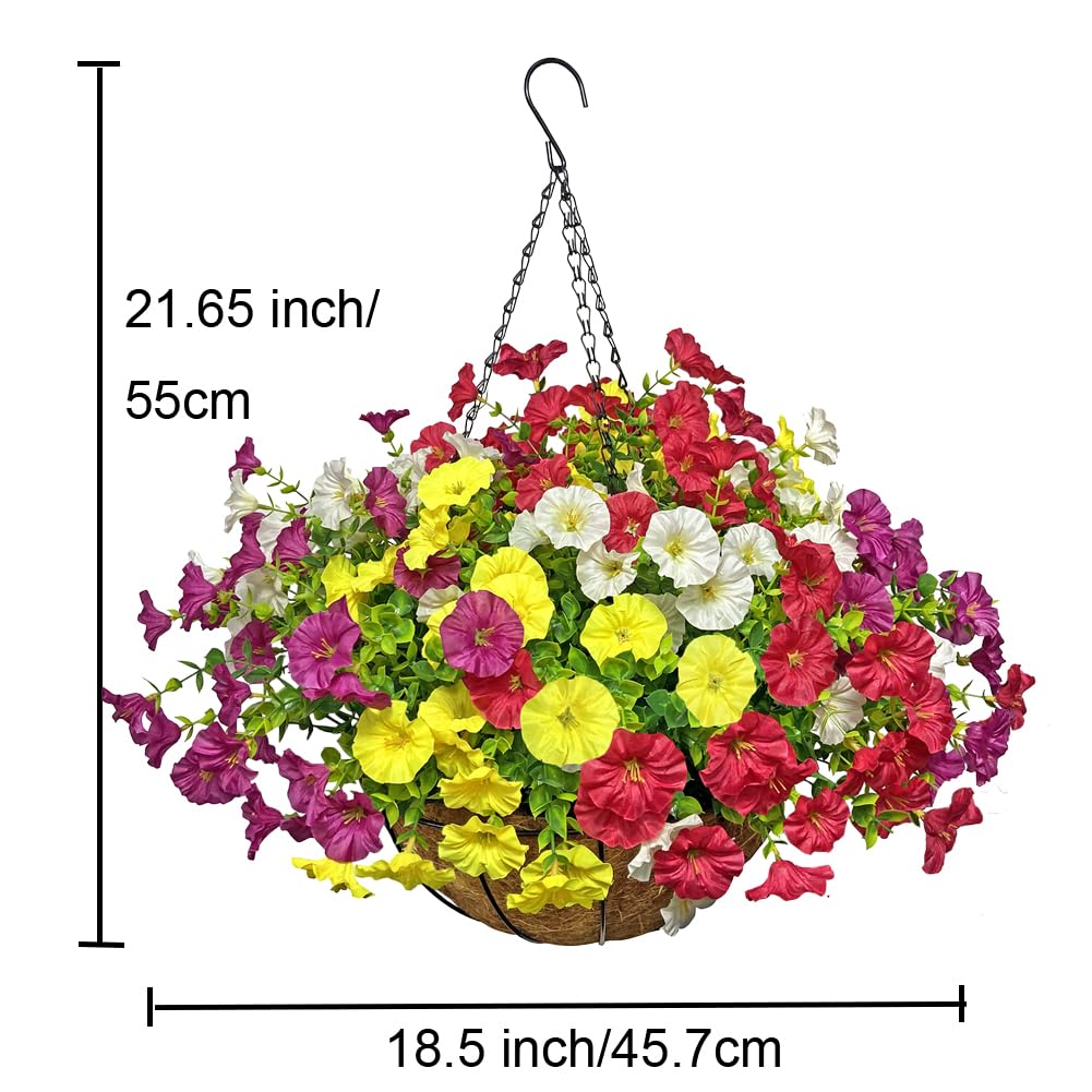 JOYWU Lot De 2 Fleurs Artificielles à Suspendre Dans Un Panier En
