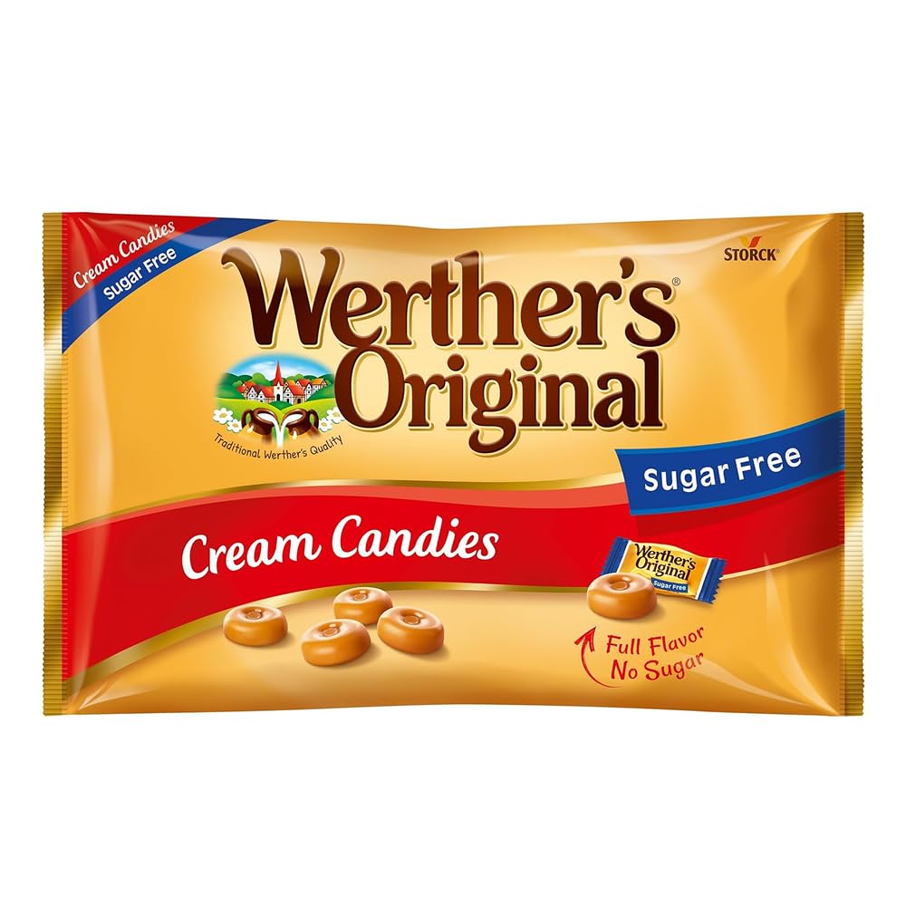 Werther's Original Caramelos Toffee sin Azúcar Bolsa 1kg Sabor Clásico Sin Gluten