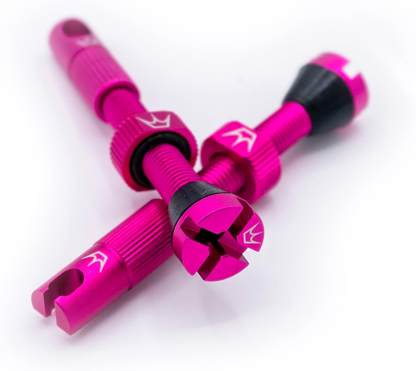 Peaty's X Chris King MK2 Tubeless Valves Presta - Integrated Spoke Key & Valve Core Removal Caps, Mountain Bike, Road & Gravel Bicycle Tyre, Insert Compatible, 7075 Aluminium - 42mm & 60mm