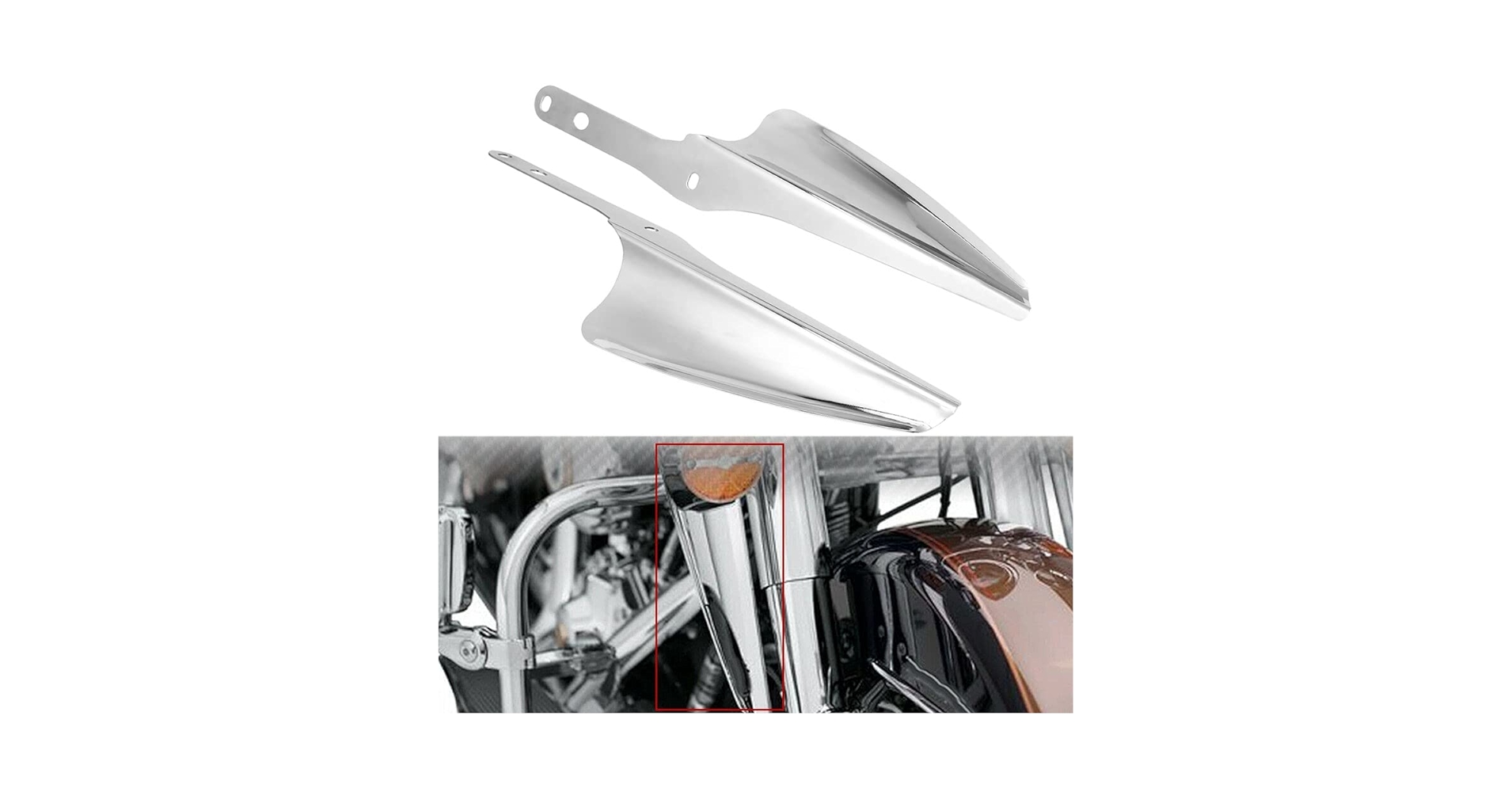 Windページです Amazon.com: HCmotorku Motorcycle Fork Mount Wind Deflectors