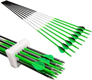 QunYing Archery Carbon Arrow 28 29 30 inch 300 340 350 400 Spine Practice Hunting Arrows for Compound Recurve Bow 12PCS