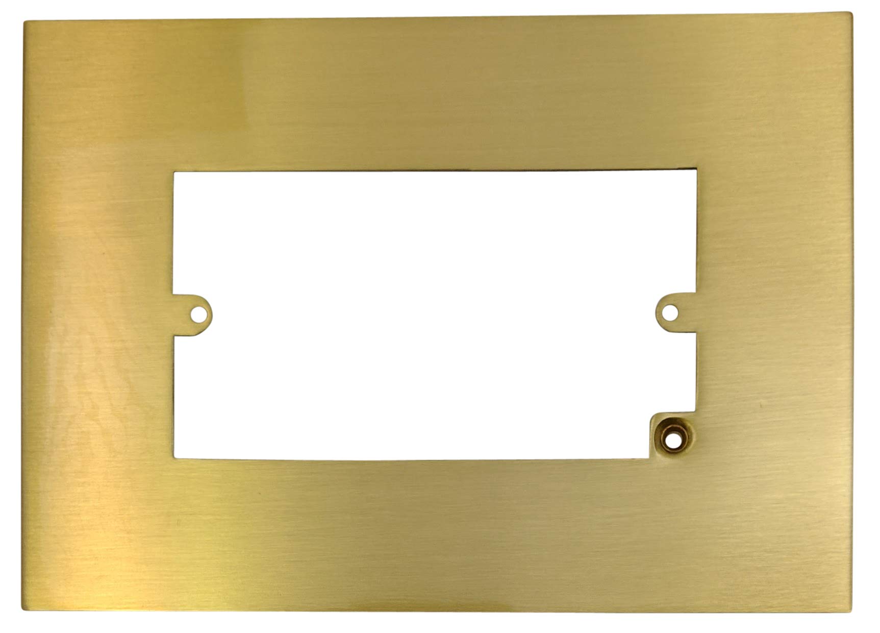 G&H Brassware G&H 810Sb Satin Brushed Brass Finger Plate Surround 212Mm X 152Mm For Double Plate