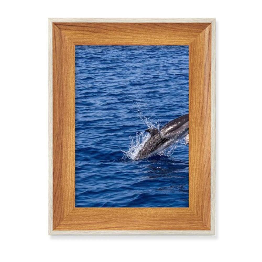 Cadre photo orca ocean et bois deco nature pour bureau