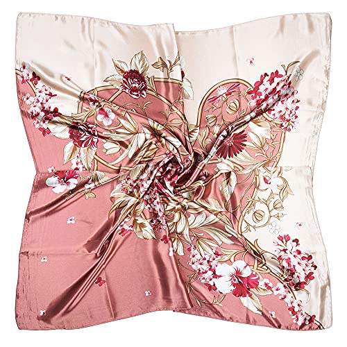 Image of Women's 35 inch Satin Square Silk Like Hair Scarves and Wraps Headscarf for Sleeping | Silk Feel Neckerchief, Hair Scarf, Fashion Bandana, Headscarf, Headband, Hair Wrap Sleeping, Daily Fashion Styling