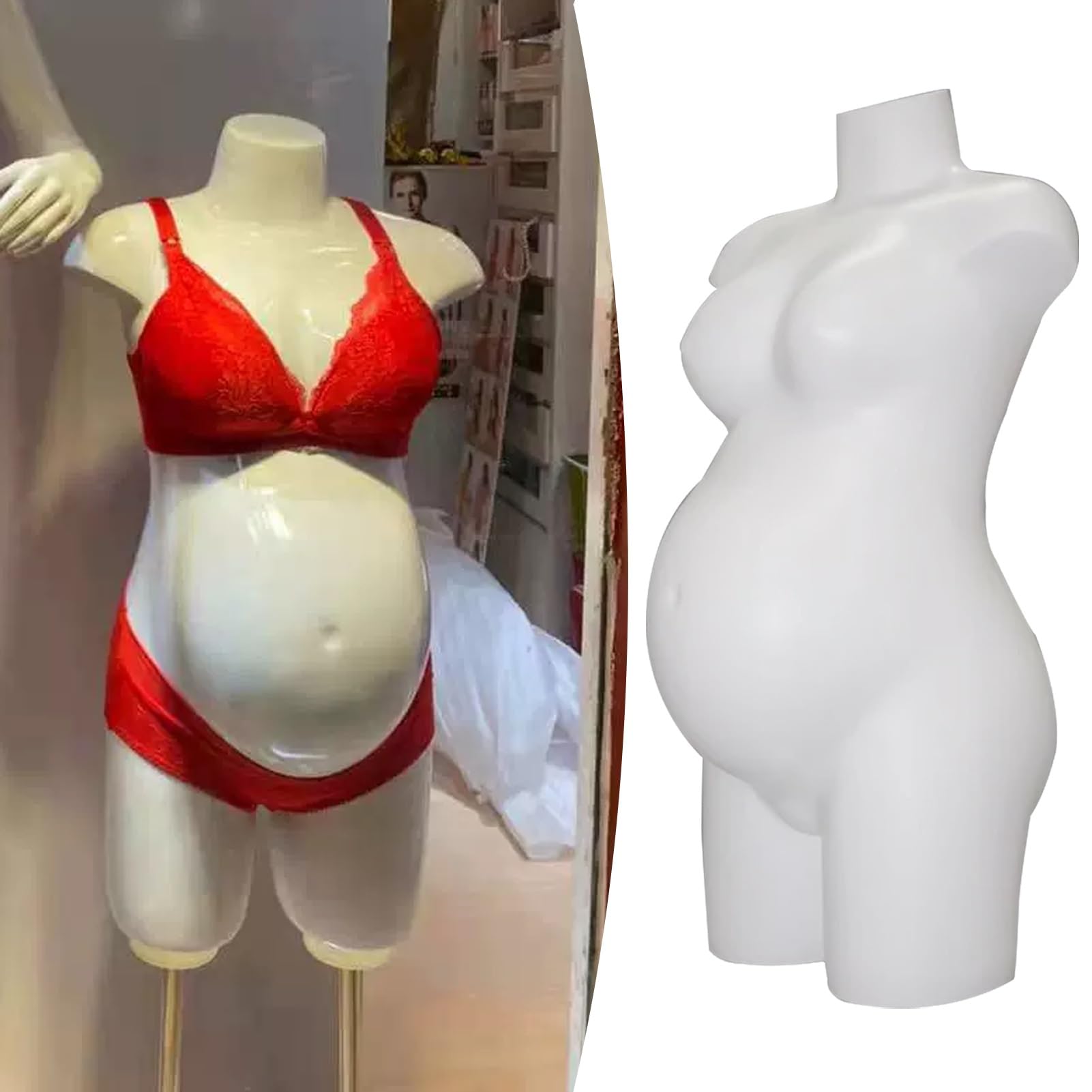 Manekin Manekin do Modelowania Brzucha Ciążowego, Modelka Odzieży dla Puszystych Kobiet, Bielizna Plus Size, Stojak na Pulchne Manekiny W Sklepie