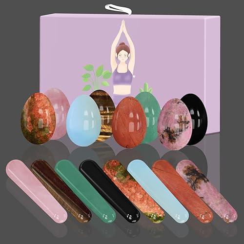 Miniatura 2 de Juego de huevos Yoni sin perforar con caja para mujer ejercitador de Kegel huevos de jade musculares bola de apriete masaje varita Yoni masajeador