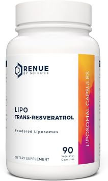 Renue By Science Resveratrol | ملحق Liposomal Resveratrol عالي القوة | 90 كبسولات Trans Resveratrol - 125 مجم Reservatrol لكل خدمة | غير الكائنات المعدلة وراثيًا | صنع في الولايات المتحدة الأمريكية تم اختبار الطرف الثالث