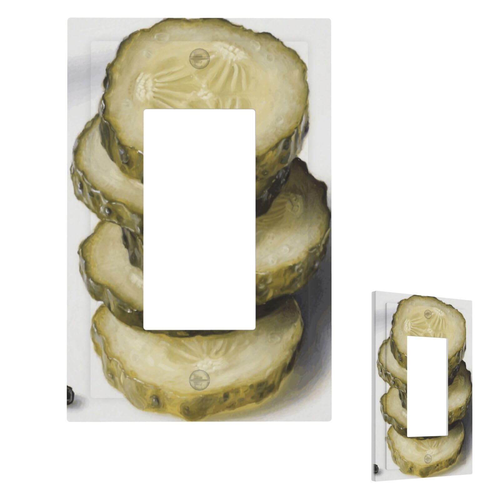 Pickle Wall Plate Cover Modern Decorative 1 Gang Light Switch Cover Unbreakable Receptacle Outlet Covers For Living Room Bedroom Home Decor 1 Gang