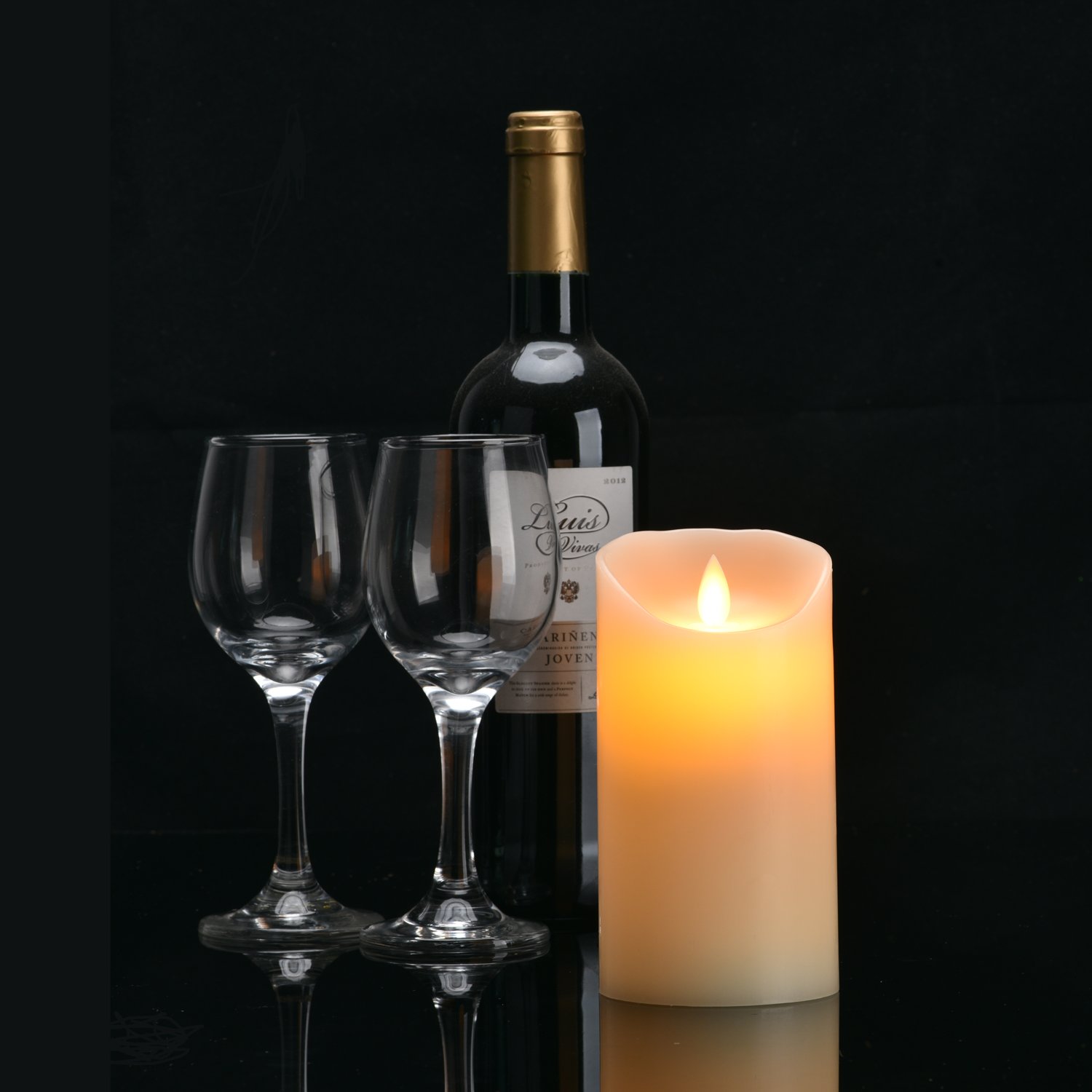 Flameless Taper Candles with Remote Control, Plastic LED Candles, Flickering Candlesticks Battery Operated, 11‘’Classic Tall Candles for Wedding, Party,Christmas,Home Decor (1 Pack, Ivory)