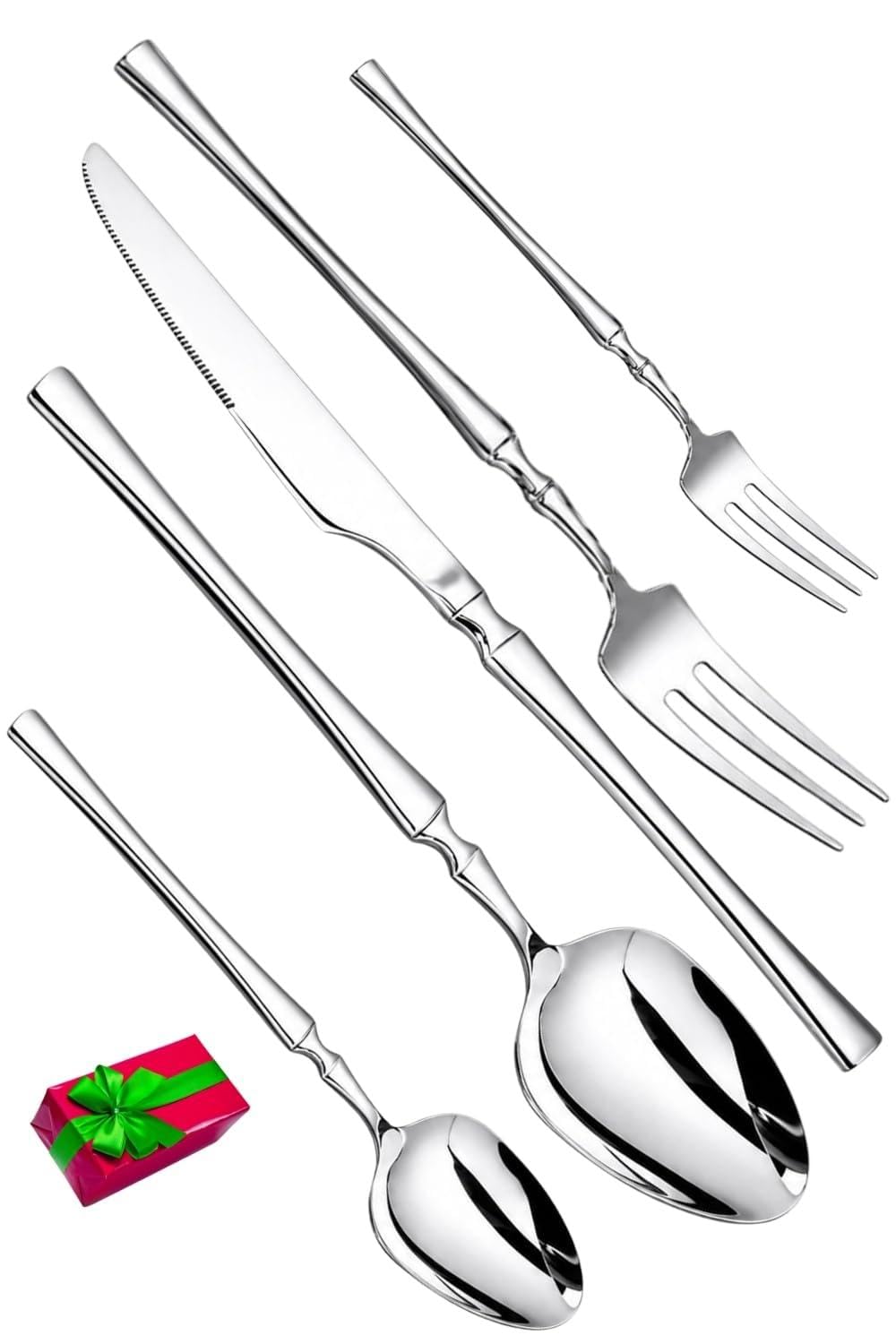Elegant Handle Black 30 Pcs Steel Cutlery Set for Dining Table — Amazon image 19