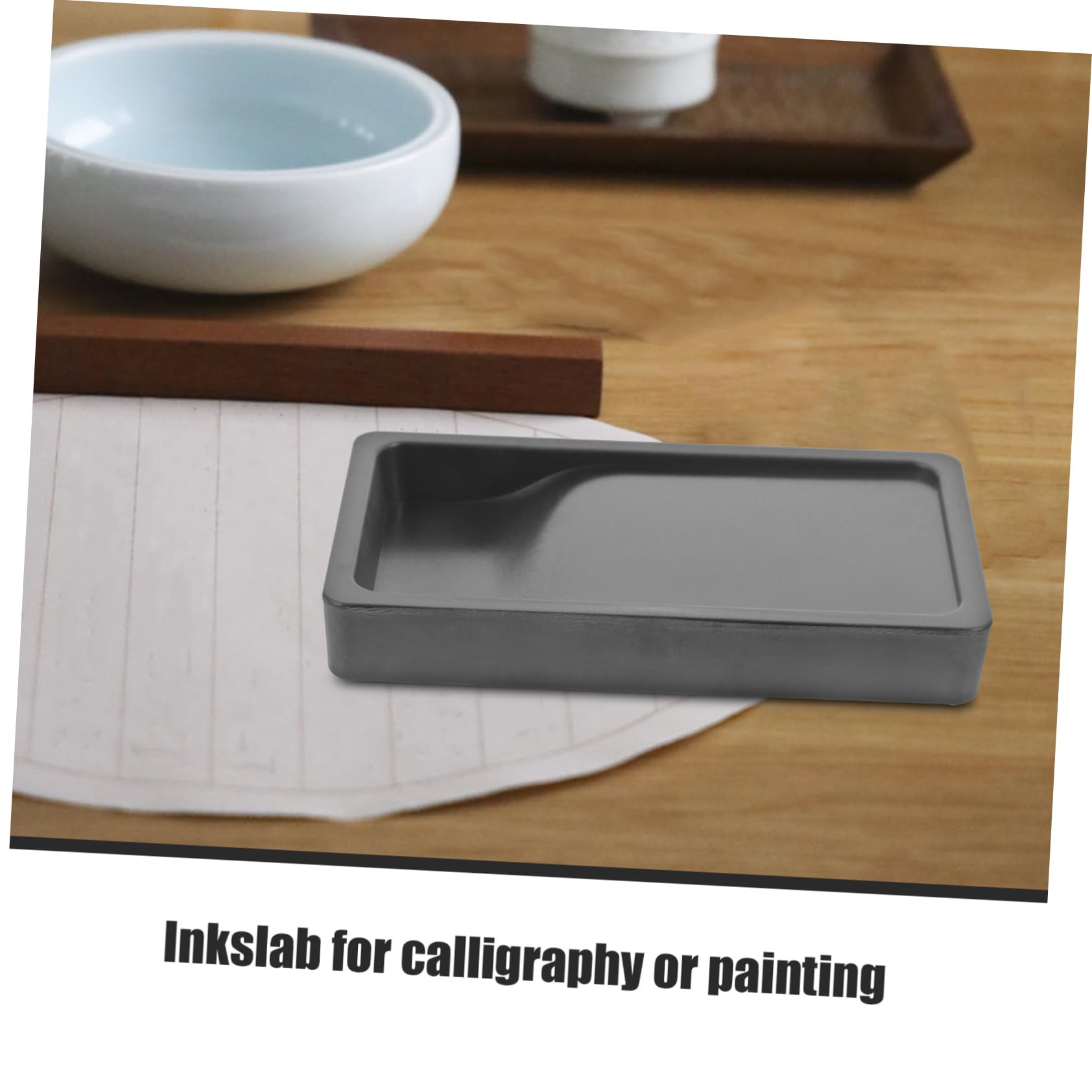 Gadpiparty 5 Pezzi Calamaio portatile inchiostri per pittura su due lati laboratorio di inchiostro cinese laboratorio di macinazione inchiostri per studenti articoli per la scrittura AbS Nero