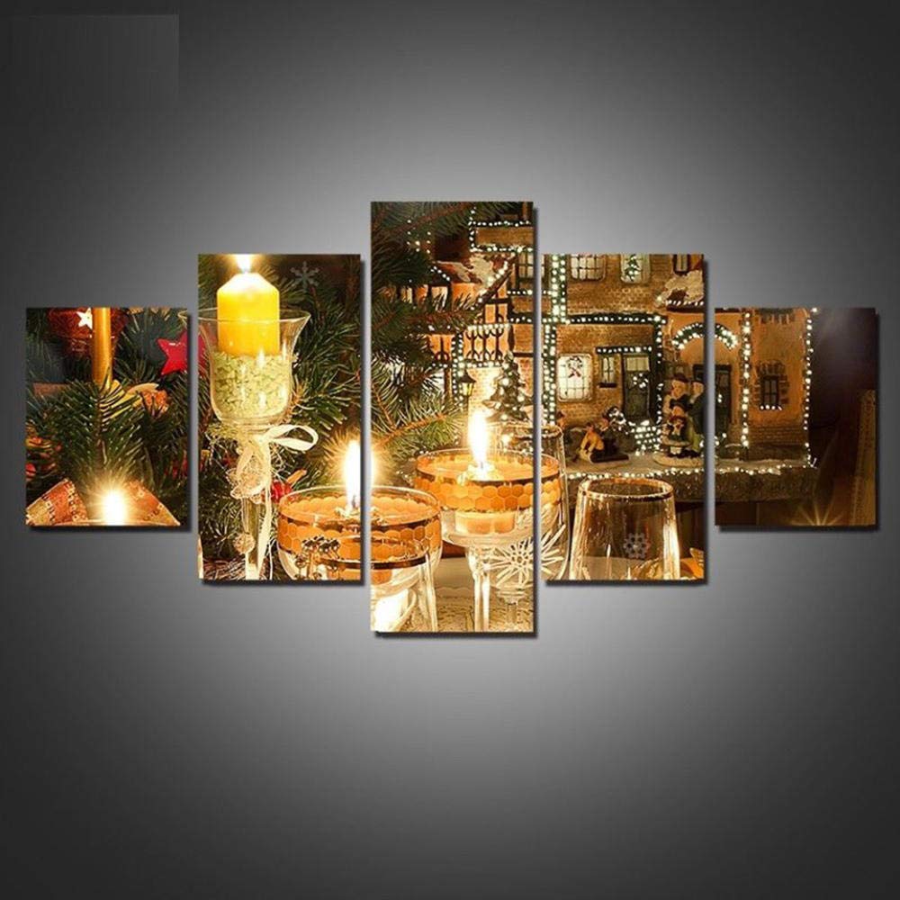 Tableau moderne réveillon de Noël décoration murale HD - 6