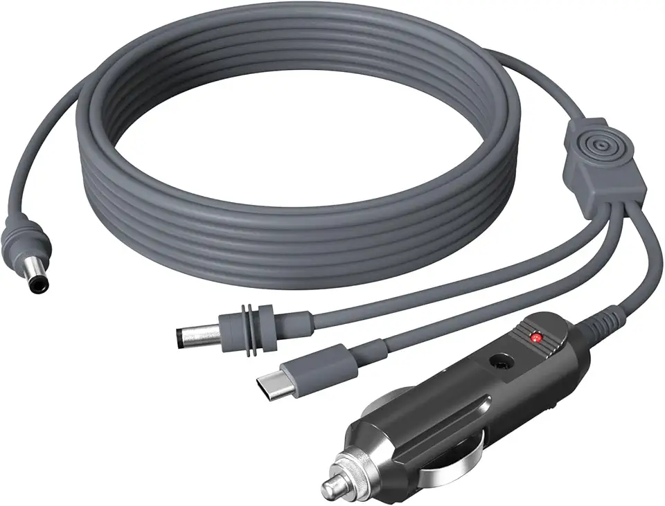 Adequado para mini cabo Star-Link, cabo de alimentação de carregador 3 em 1, acessórios de 10 m, USB-C para CC de alta velocidade, carregador de isqueiro de carro de 12 V a 24 V, cabo