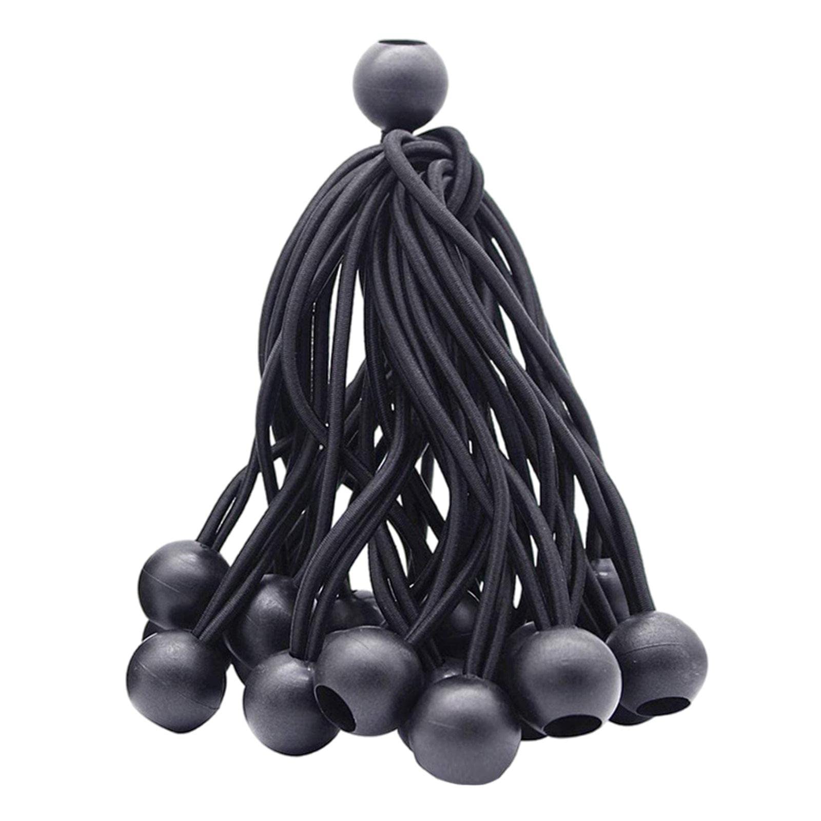MERISHOPP® 10x Durable Ball Bungee Cord Tent Tarp Tie Down Strap for Canopy Black|Sporting Goods | Outdoor Sports |10 Pieces Bungee Cords-image-23