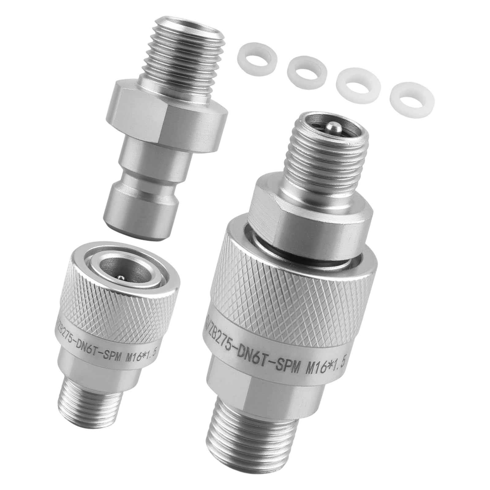 Kaeltsyn Women's Multicolor Pressures Hydraulic Quickly Connects Fitting Stainless Steel Coupler For Construction Equipment Stainless Steel Coupler