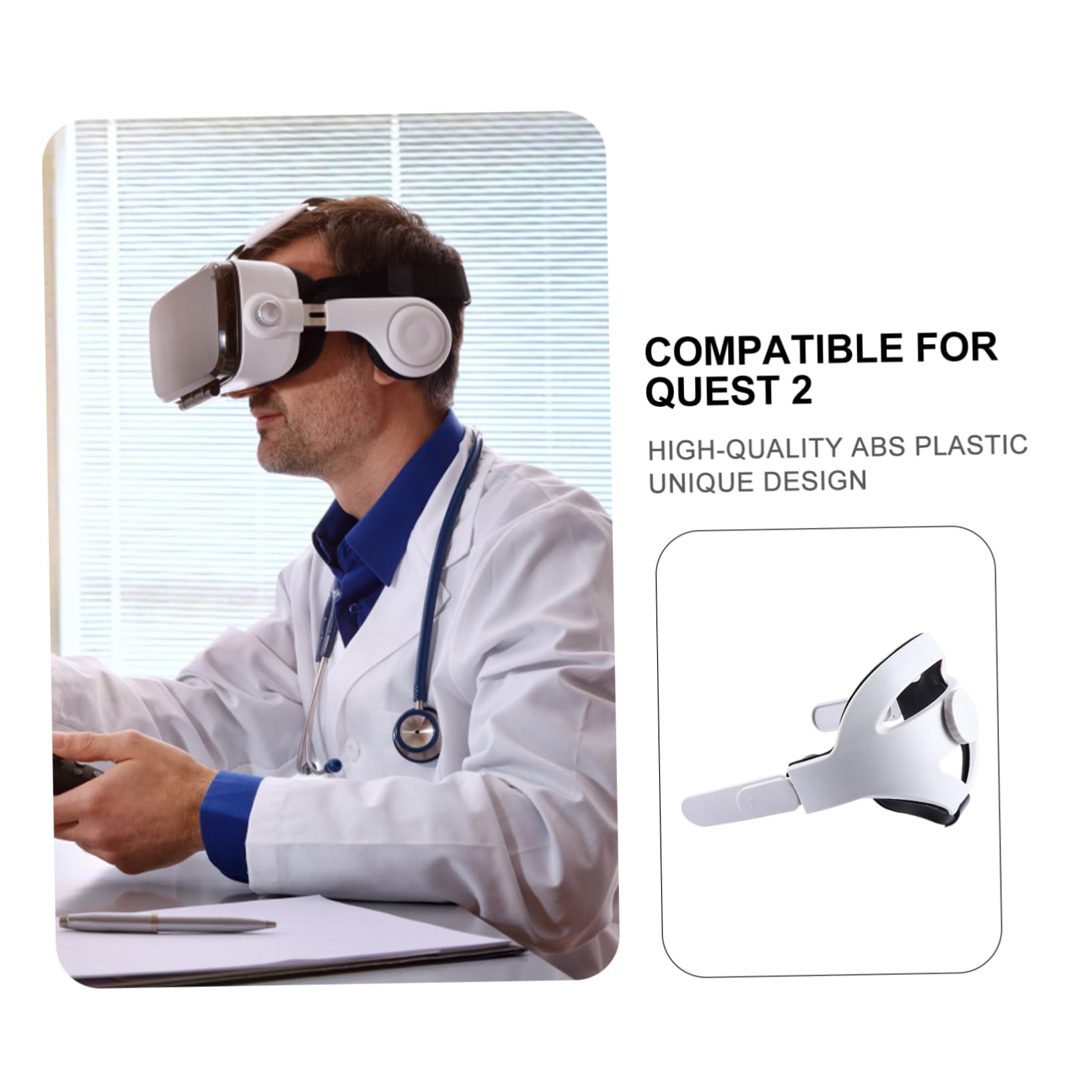 Soporte Ajustable para Auriculares VR Correa Ergonomica Compatible Estabilidad Material Resistente y Duradero para Presión Facial
