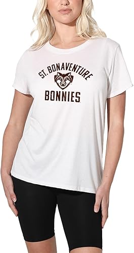 Colección oficial de camisetas sueltas con logotipo desgastado grande universitario, color blanco