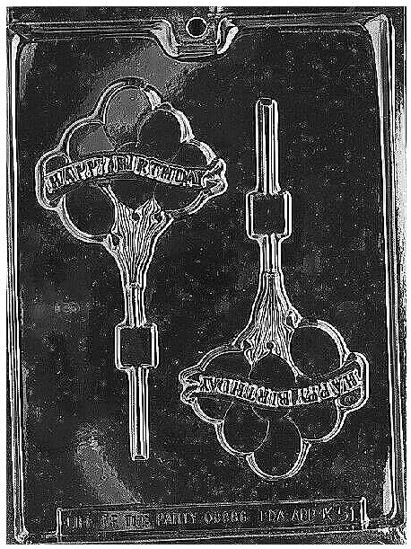 Moldes de chocolate con forma de "Happy Birthday" para globos, para cumpleaños, galletas, dulces, plástico, 8 x 10 1/4 pies.