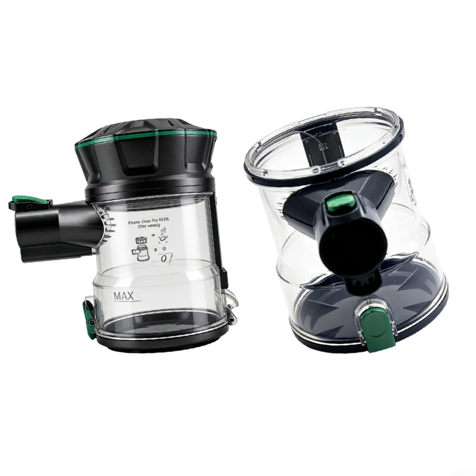 Bidone della polvere lavabile di ricambio per Vactidy per Blitz V8 per aspirapolvere, riutilizzabile per tazza dello sporco con design del filtro, facile da installare (A)
