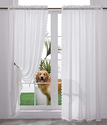 Miniatura 1 de Yancorp - Cortinas opacas de terciopelo no transparente, 2 paneles para sala, dormitorio y entrada, divisor semi transparente para cocina