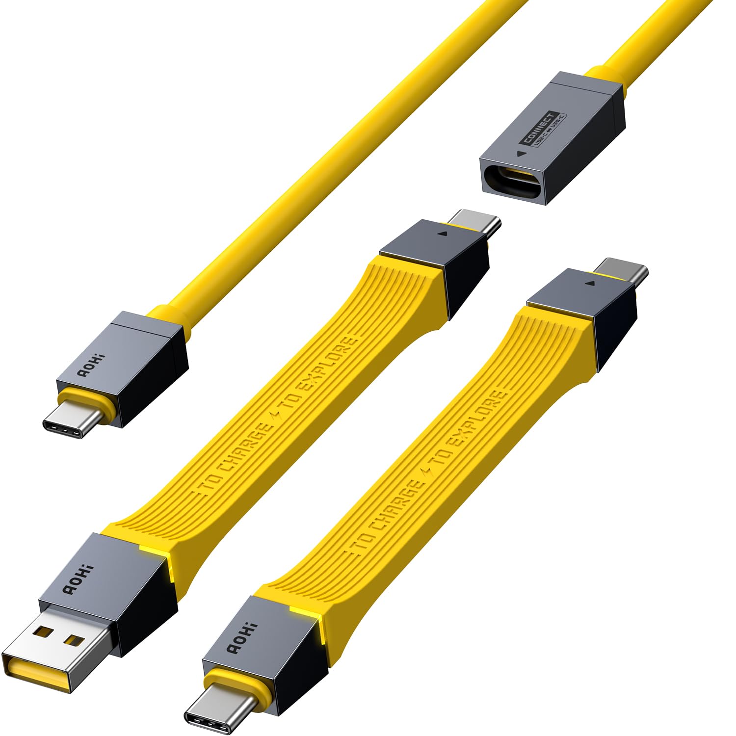AOHI USB-C ケーブル USB4 40Gbps/240W PD3.1 4-in-1