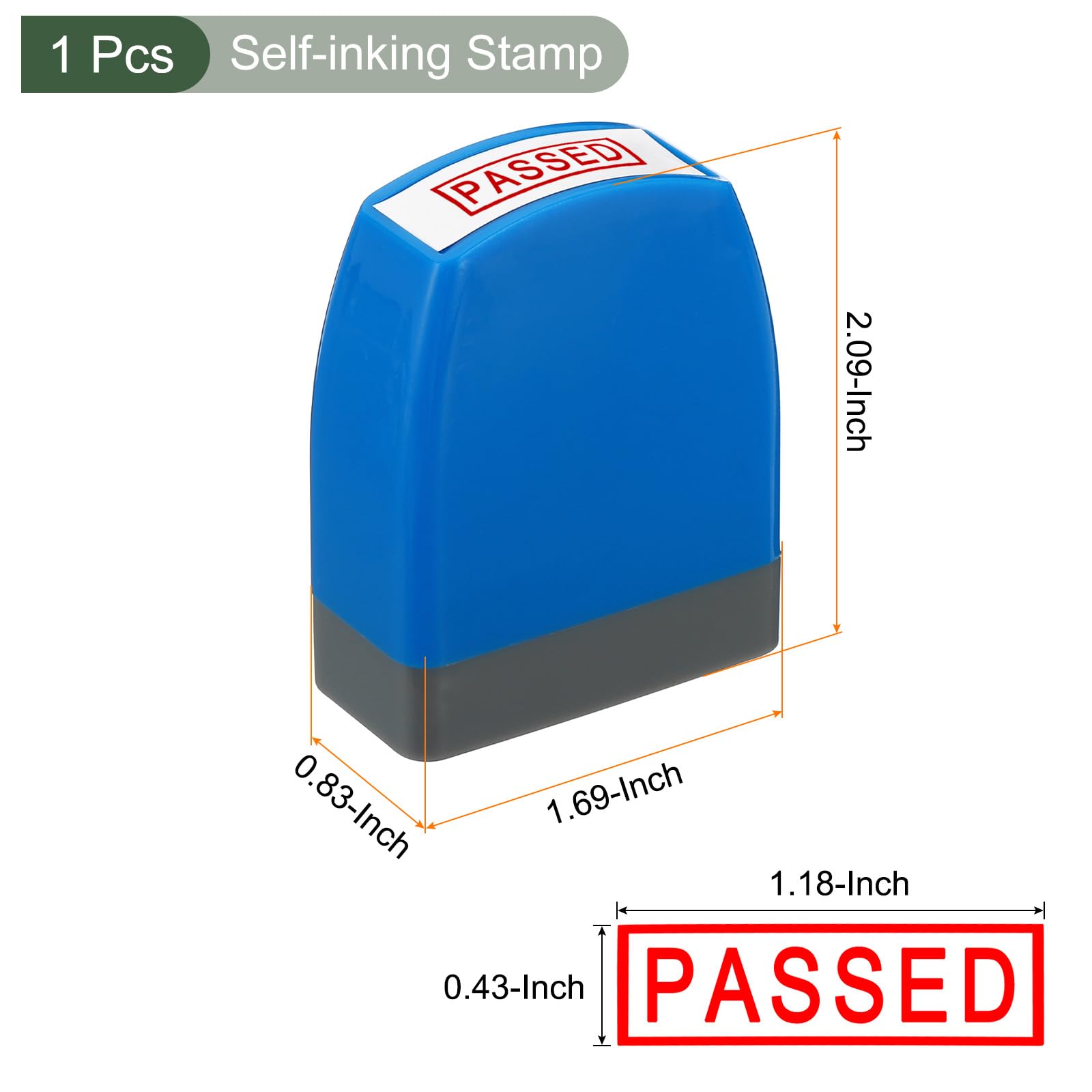YOKIVE Passed Stamp, Office Stamps Self Inking, Deliver Message Refillable Pre Inked, Great for Office Home Daily Use(Model 1) - Image 2