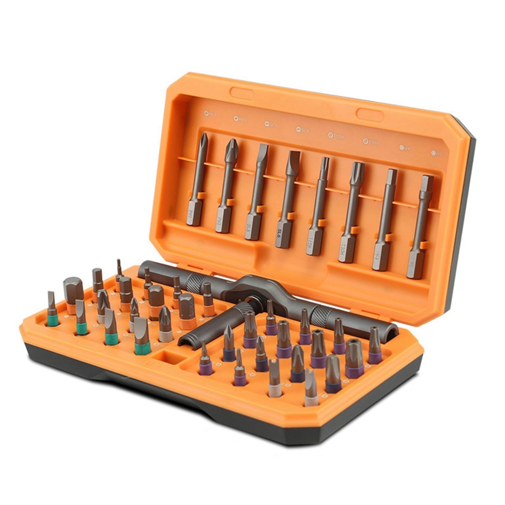 2X Juego Destornilladores Magnéticos 42 en 1, Juego Destornilladores Trinquete para Bricolaje, Juego Destornilladores Magnéticos Múltiples Puntas con Trinquete Desmontable