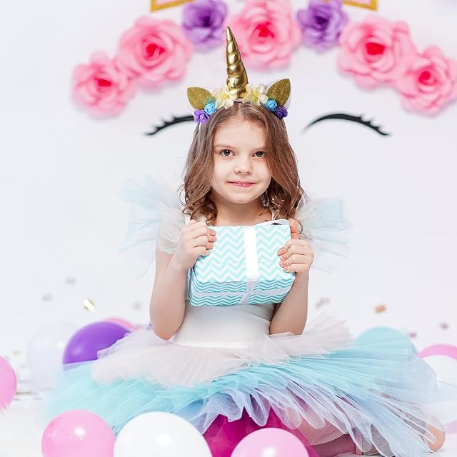 Foto 4 de 7 de 2 Piezas Diadema Unicornio Niña, FUKPO Diadema de Unicornio Mujer Adulto Bebe