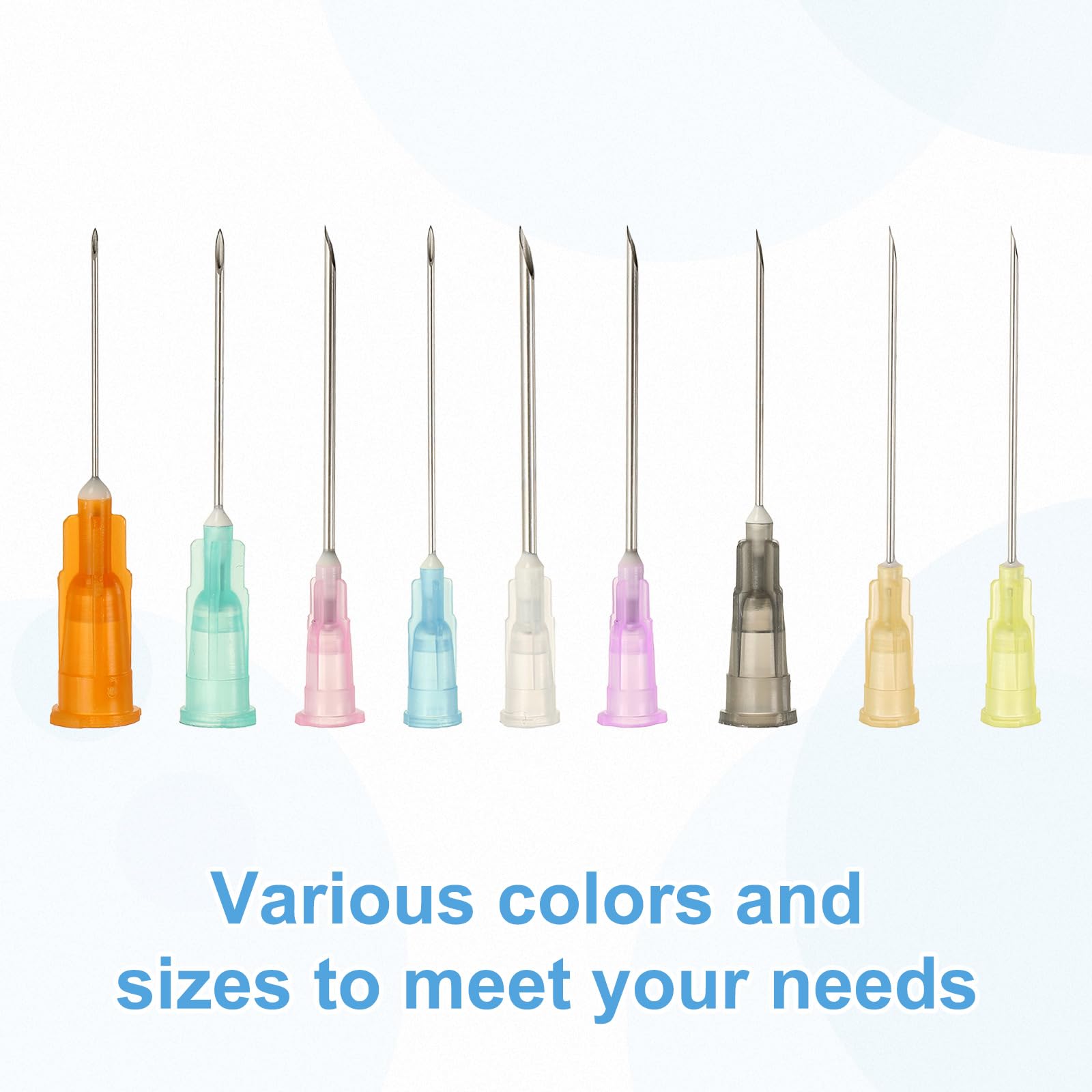 sourcing map Lot de 100 aiguilles distributrices en acier inoxydable de calibre 25 avec Luer Lock - Aiguille distributrice à extrémité pointue de 3,8 cm pour mesurer, remplir les encres, orange