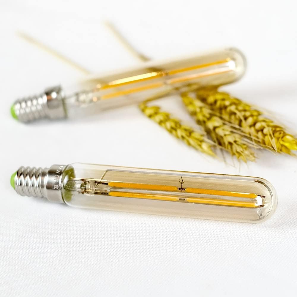 Tianfan 2-Pack Led Bulb 4W T20 Tubular Led Filament Bulb E14 Edison Small Base 2500K Warm White Edison Bulb - Image 5