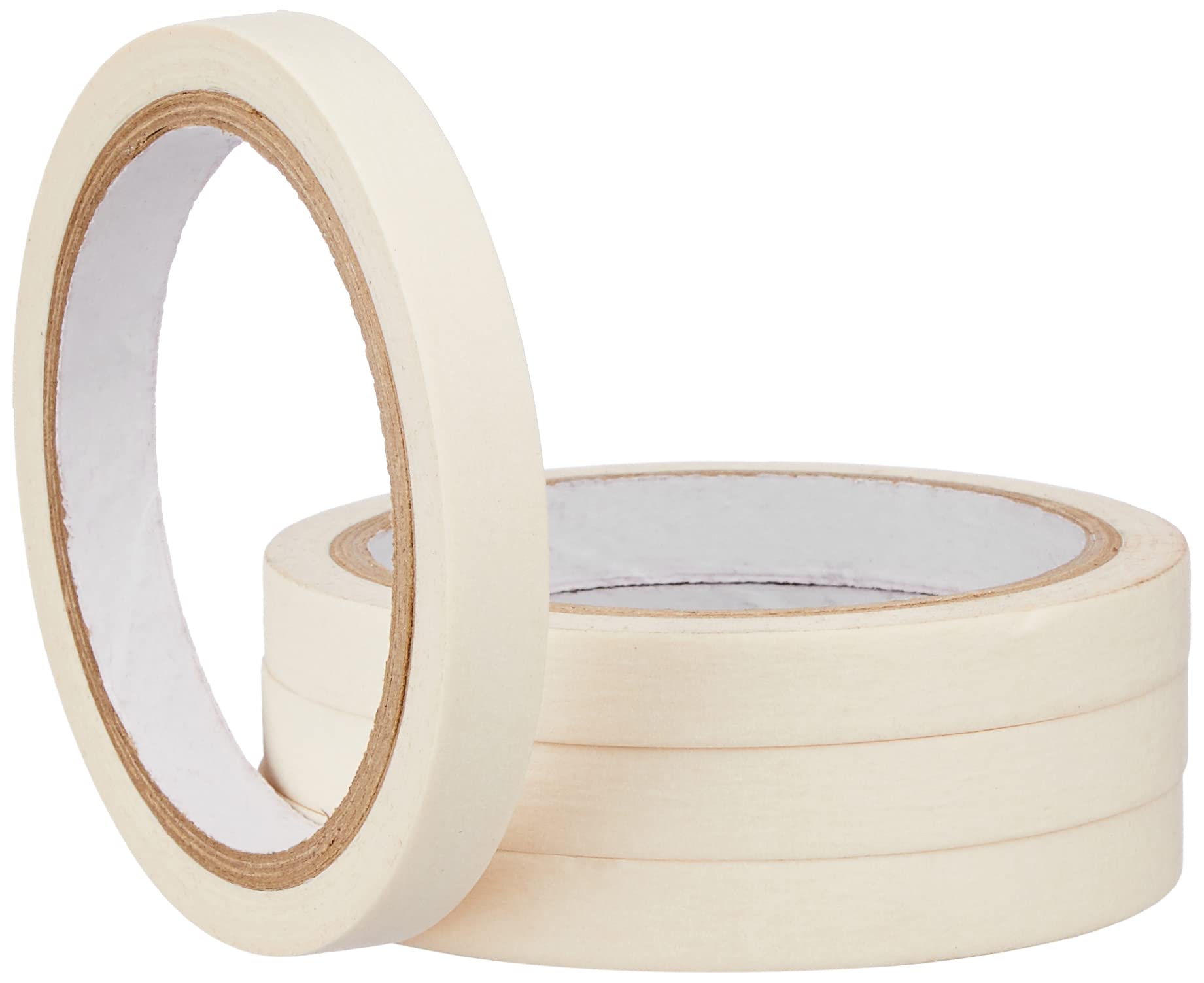 Amazon Brand - Solimo Masking Tape, 12mm (Width), 20 Meters (Length), Pack of 5