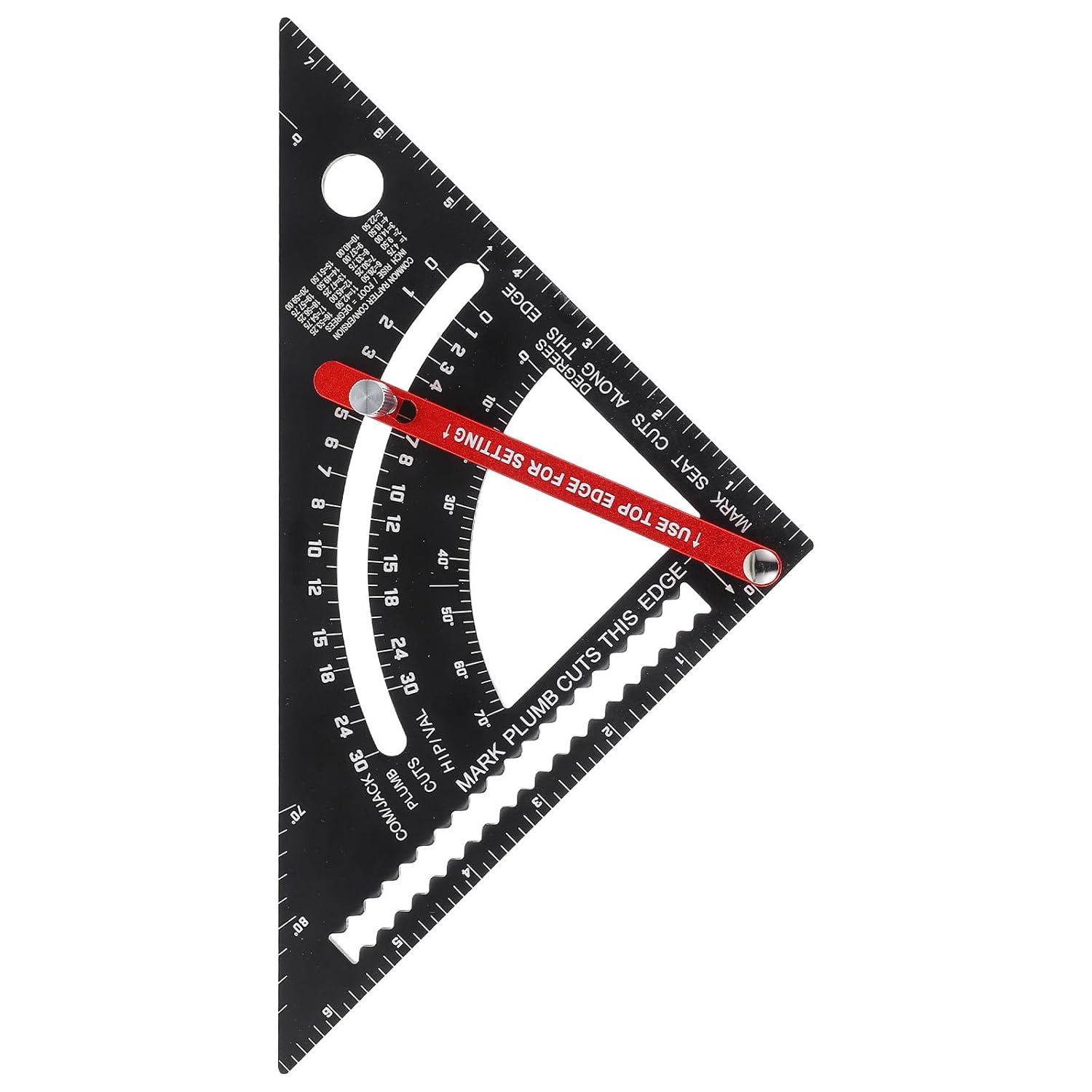 7" Adjustable Woodworking Protractor Triangle Ruler, Carpenter’S Square Tool with Angle Measuring, Precision Framing Square for Carpentry and Woodworking –