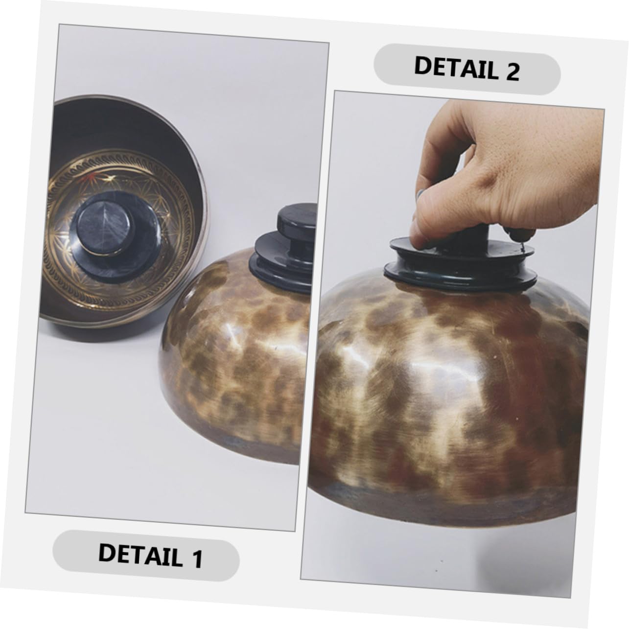 TOYANDONA Sound Bowl Suction Cups with Strong Rubber Handles for Tibetan Singing Bowls Meditation Bowls Easy to Attach and Stable Sound Performance 2 Pieces - Image 2