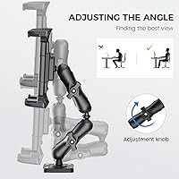 Vista 4 de OHLPRO Tablet Mount for Truck - Heavy Duty Drill Base - Tablet Holder for Car Dashboard, iPad Holder for All 5"-13" iPad Pro Samsung Galaxy Kindle