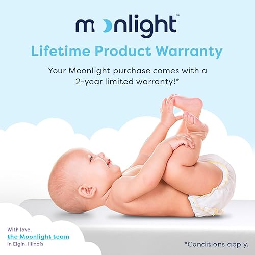 Miniatura 6 de Moonlight Slumber Little Dreamer - Funda de colchón para cuna, 100% impermeable e hipoalergénica, se adapta a 24 x 38 x 5 pulgadas, colchón no