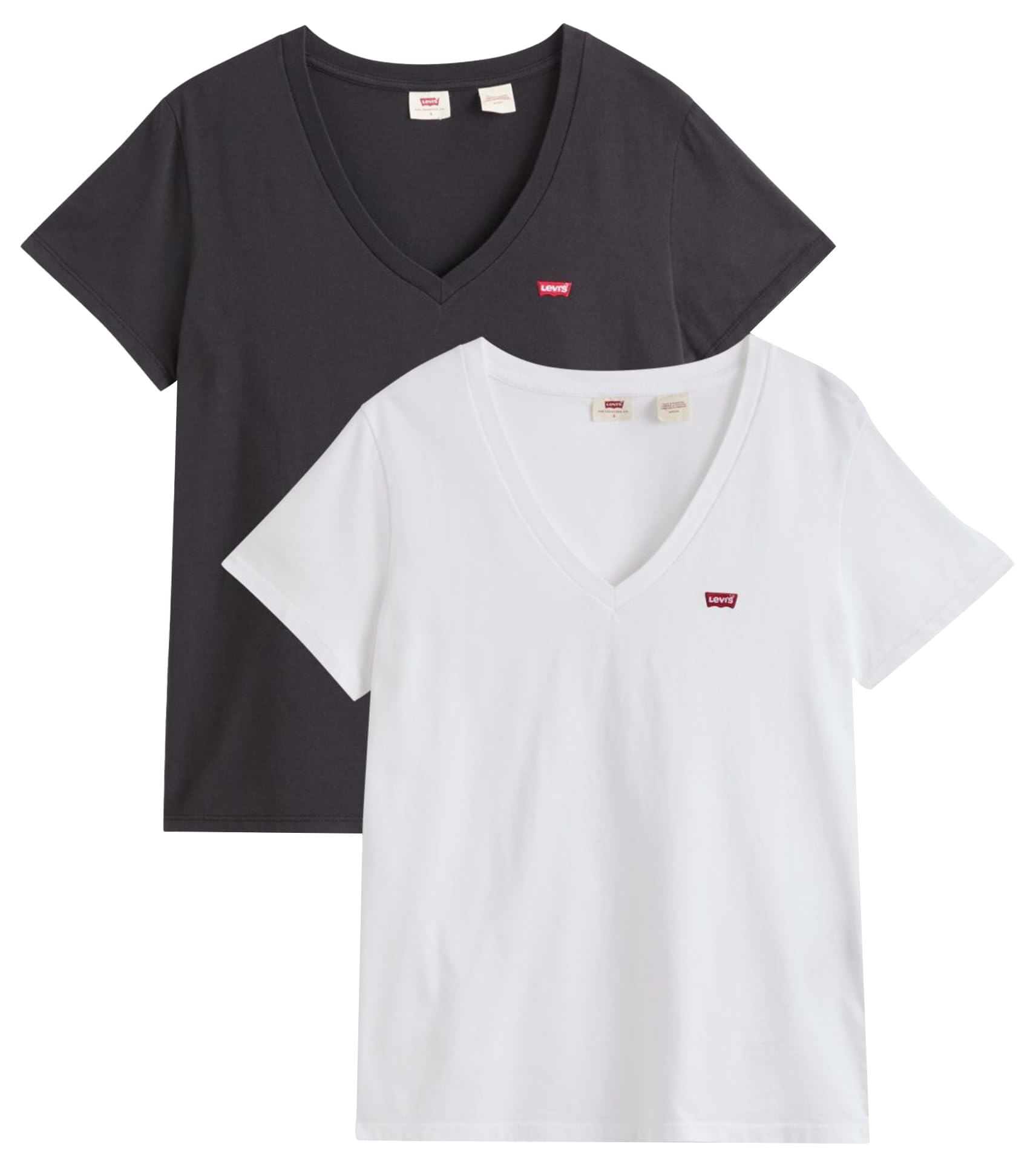 Levi's 2-Pack V-Neck Tee T-Shirt Femme