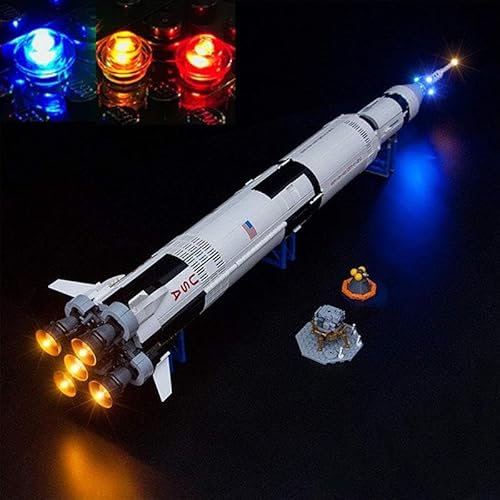 USB LED Light Set for Lego Rocket 21309 NASA Apollo Saturn V Building Blocks-NOT Include Lego Model