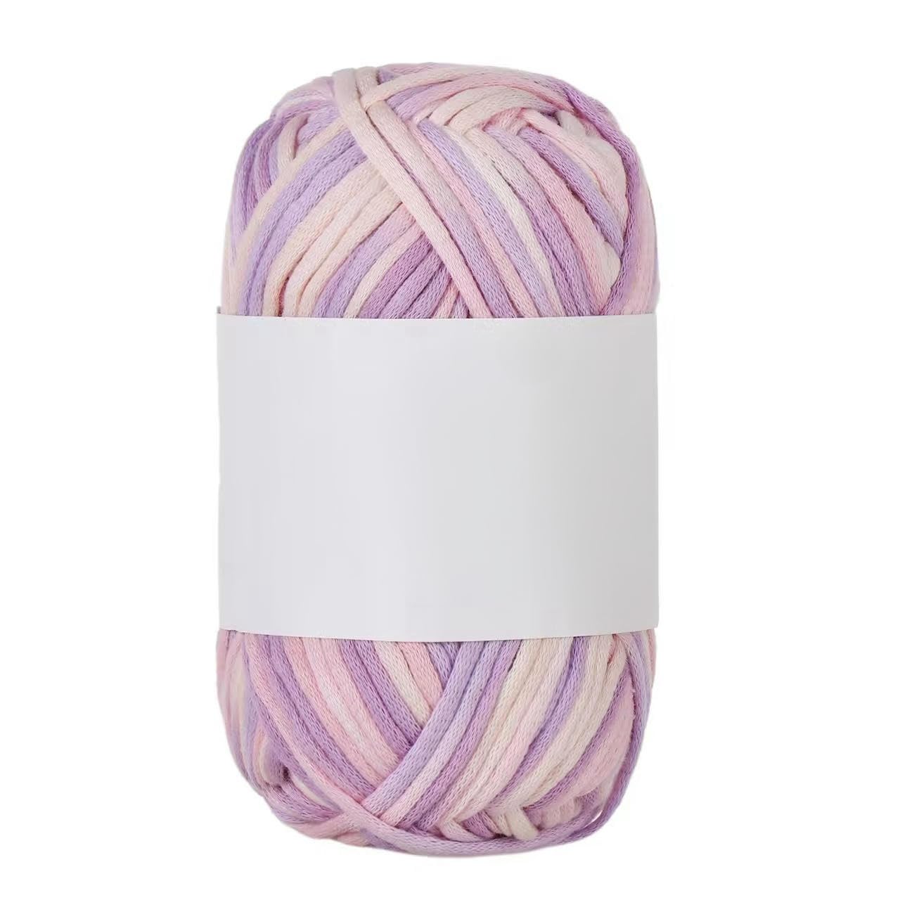 4/8/12 Rotoli da 50 g di Filato di Cotone Spesso Misto, Filato di Cotone Morbido per lavori a Maglia a Mano, per Borse all'Uncinetto Fai da Te, Cappelli, Sciarpe, Coperte e Artigianato