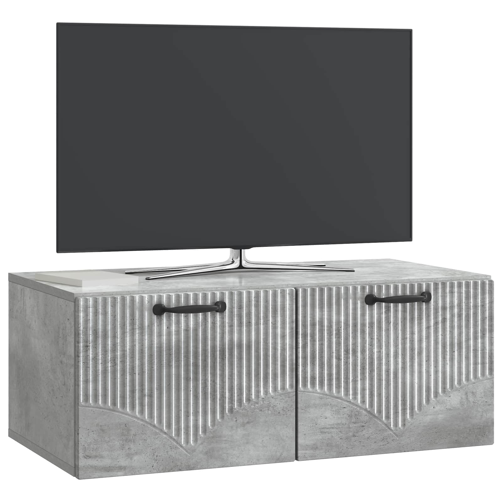 Générique Mobile TV da parete Grigio cemento 78,5x41x30 cm Legno di ingegneria