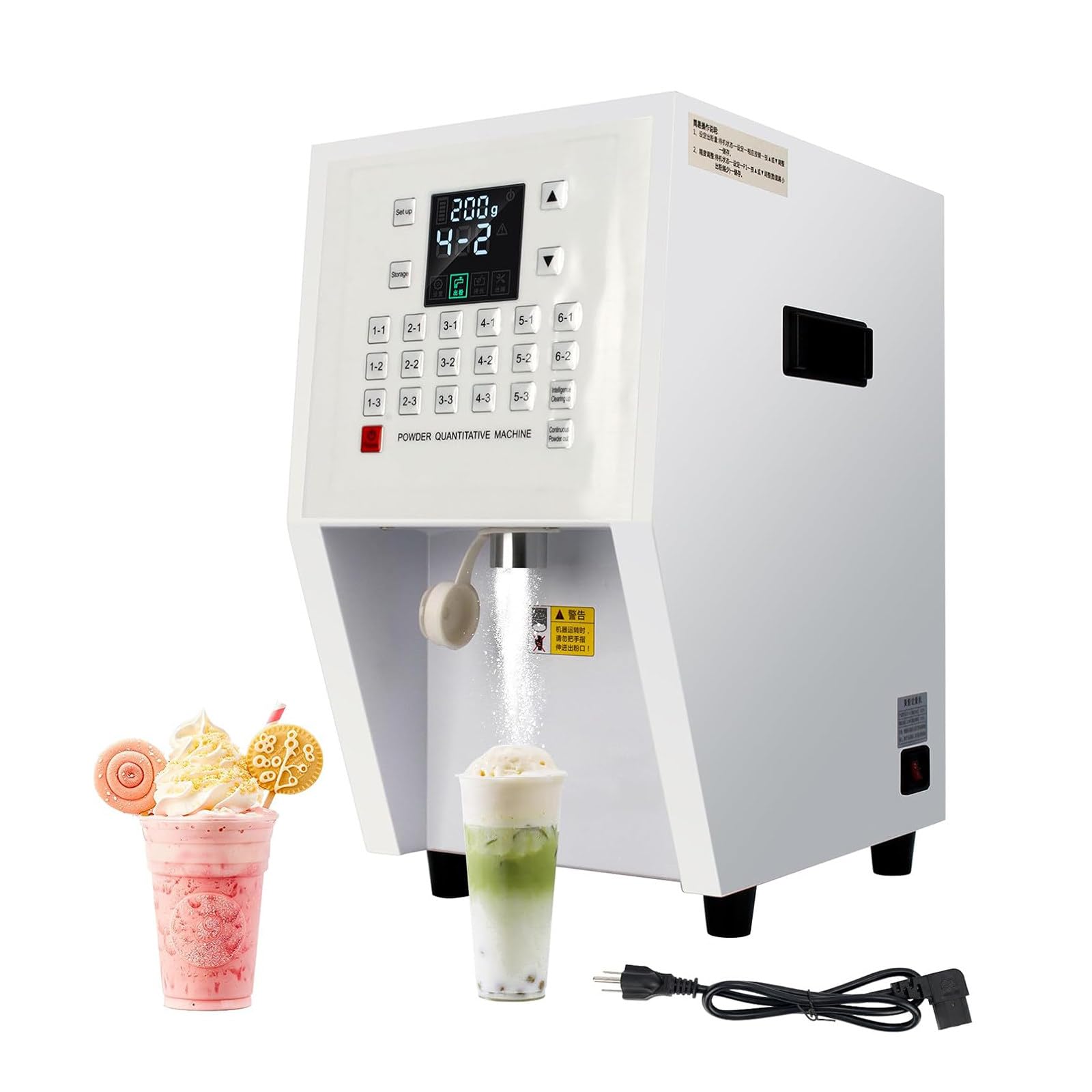 Automatyczny Dozownik Proszku Owocowego, 3,5-Litrowa Maszyna Dozująca Proszek, Cyfrowa Maszyna Dozująca Proszek Do Urządzeń Bubble Tea, 17 Przycisków Pamięci Do Kawiarni I Kawiarni