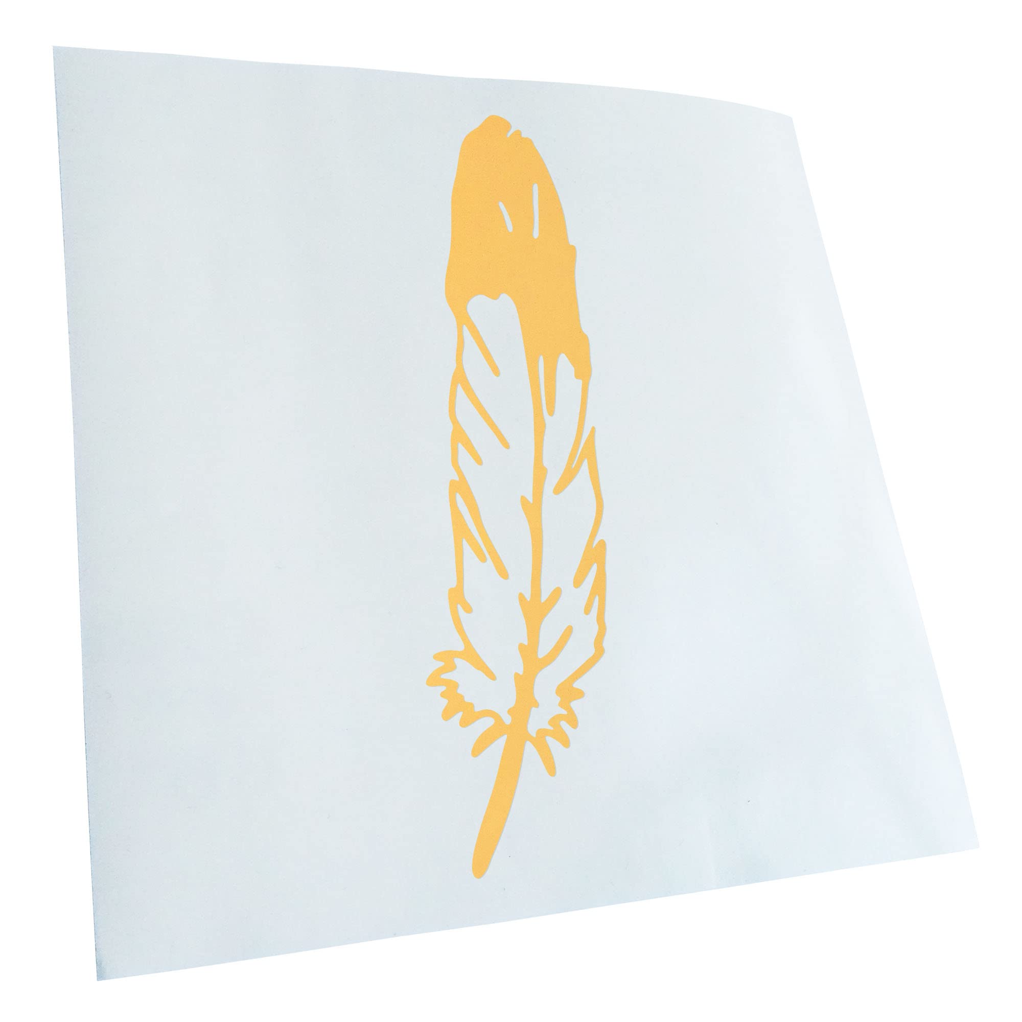 Kiwistar - Car Sticker - Cream - 40 x 12 cm Feather Bird Sticker for Car, Laptop, Bicycle, Truck, Motorcycle, Multicoloured JDM Decal Racing