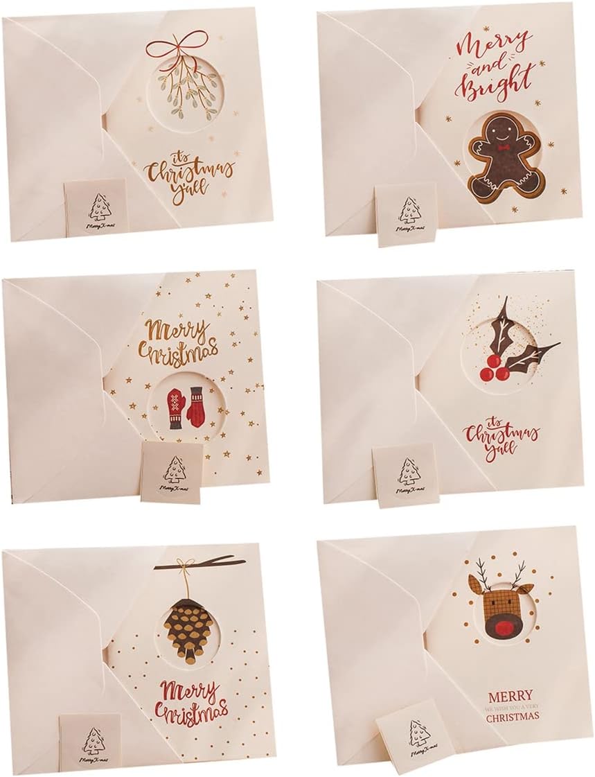 クリスマスグリーティングカードマルチつ折りクリスマスカードハッピークリスマスカードシンプルなメリークリスマス文字カードクリスマス鹿カード 透かしグリーティングカードカード 6個 代引き不可 クリスマスグリーティングカードマルチつ折りクリスマスカードハッピークリスマスカードシンプルなメリークリスマス文字カードクリスマス鹿カード 透かしグリーティングカードカード 6個 代引き不可