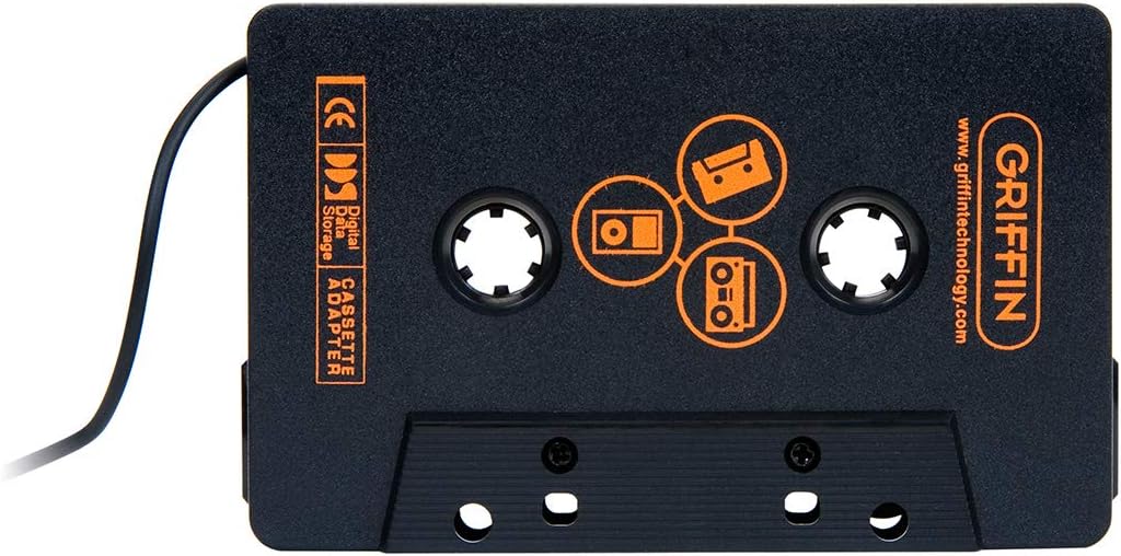 Griffin DirectDeck, Cassette Adapter for Car Stereo System - for iPhone, iPod, Mp3 Player, CD Player, Smartphones