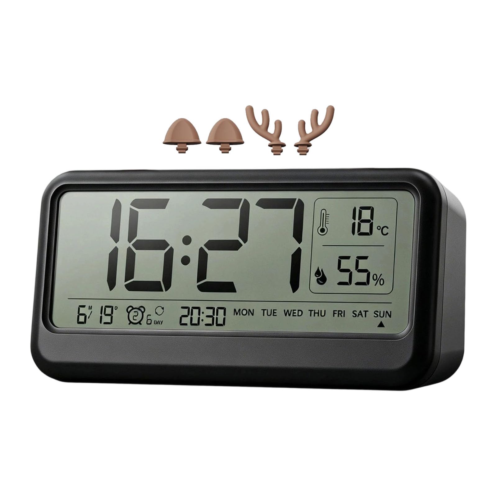 Limtula Digital Desk Clock for Nightstand Digital Alarm Clocks with Day of Week Duals Alarms Clock for Bedroom for Bedroom